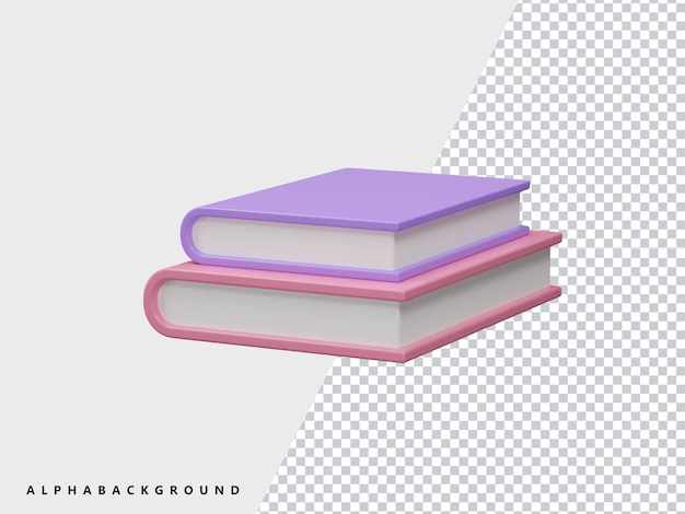 Book illustration icon 3d transparent