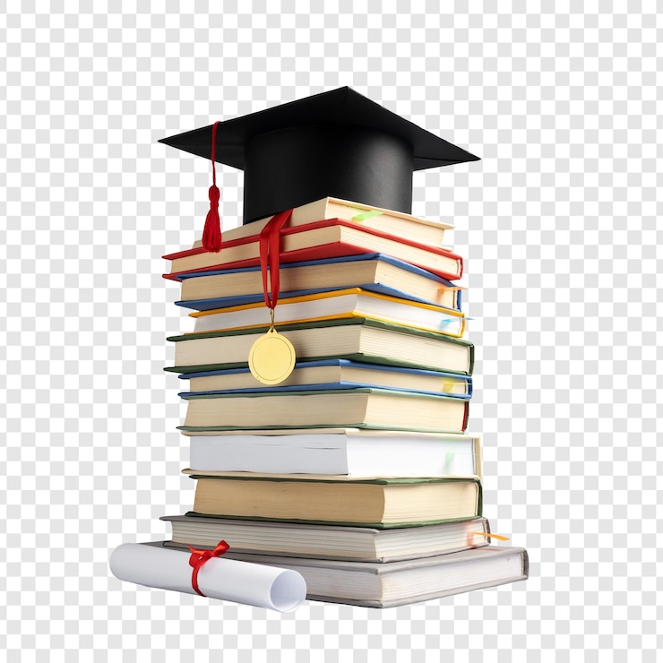 PSD book isolated on transparent background