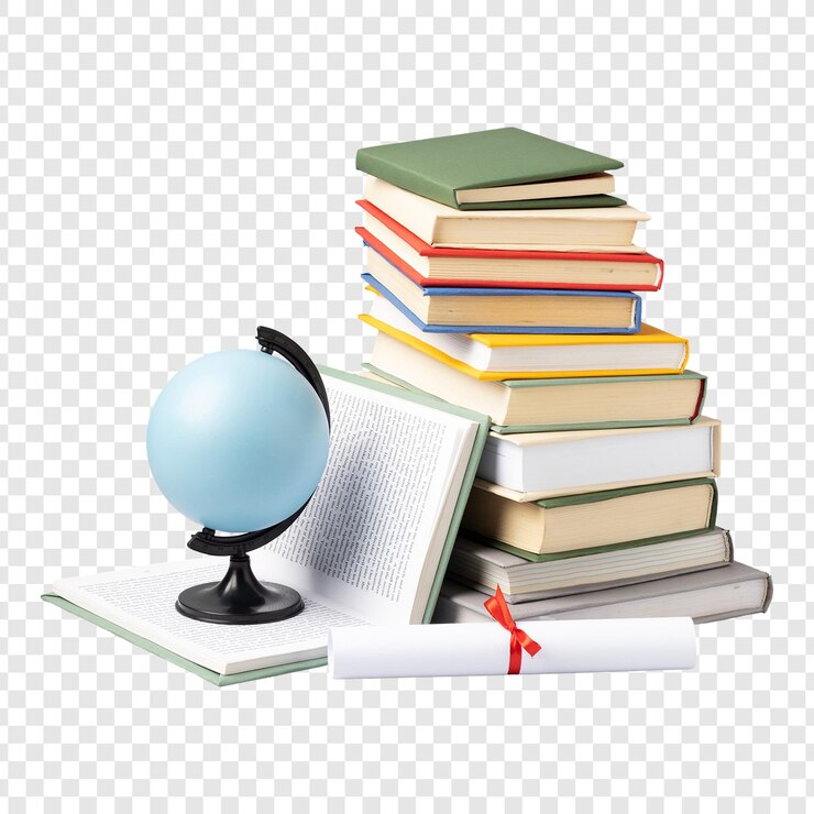 PSD book isolated on transparent background