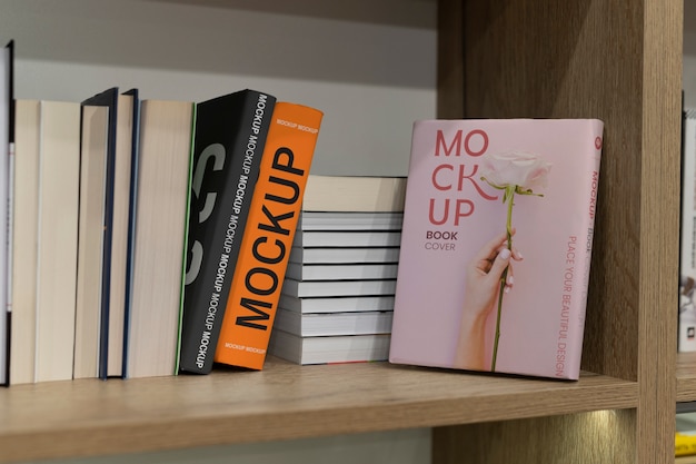 book library mockup design