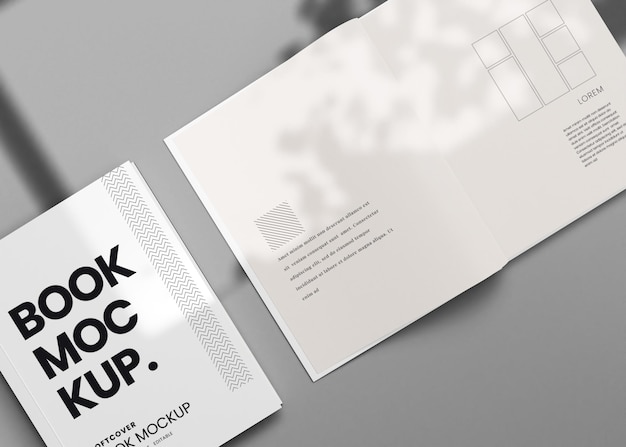 PSD book and magazine mockup