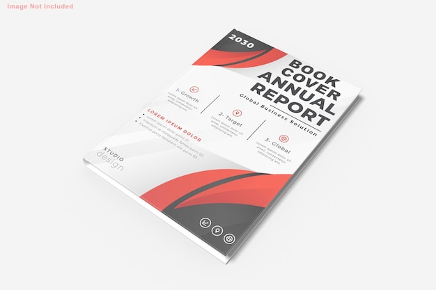 Book mockup design isolated