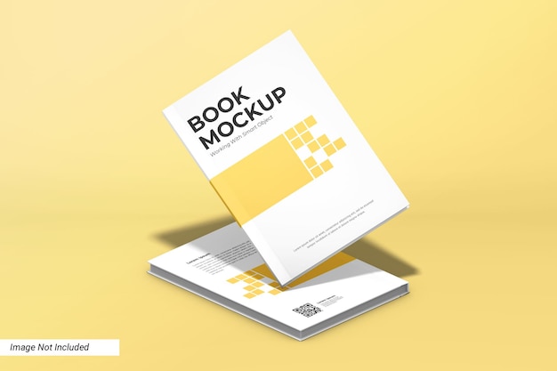 Vista prospettica del mockup del libro