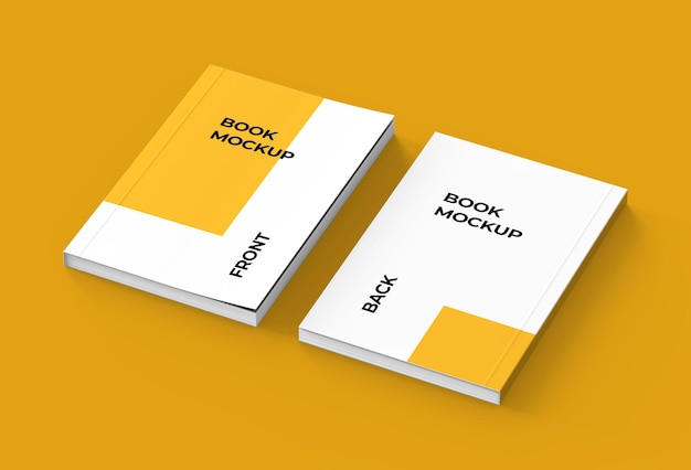 Book mockup PSD Hardcover book smart object easy to edit