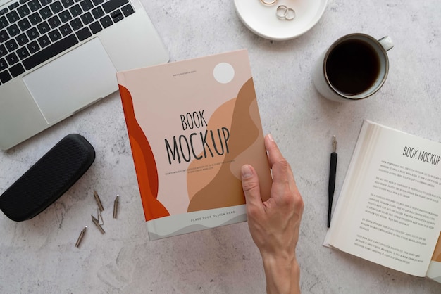 PSD book mockup used in real life