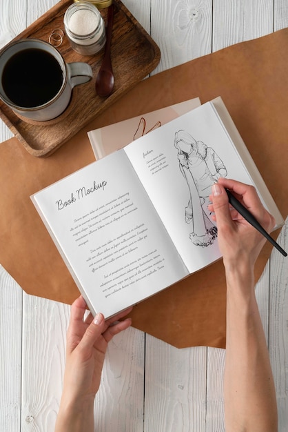 PSD book mockup used in real life