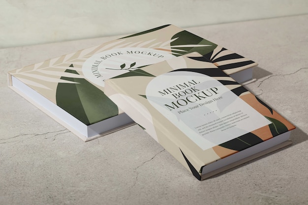 PSD book mockup with minimal design