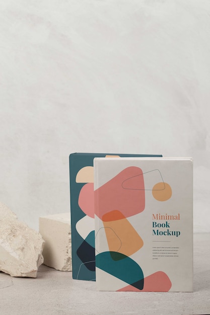 PSD book mockup with minimal design