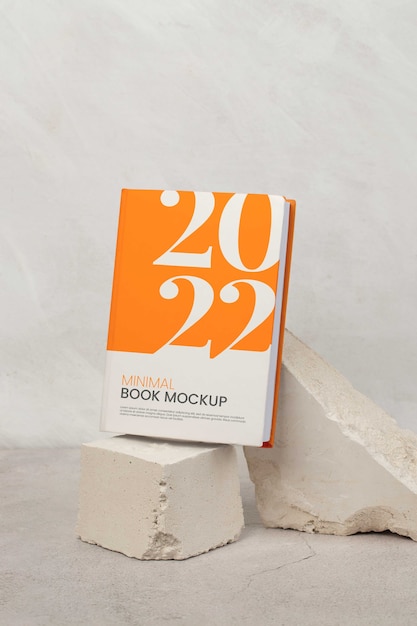 Book mockup with minimal design