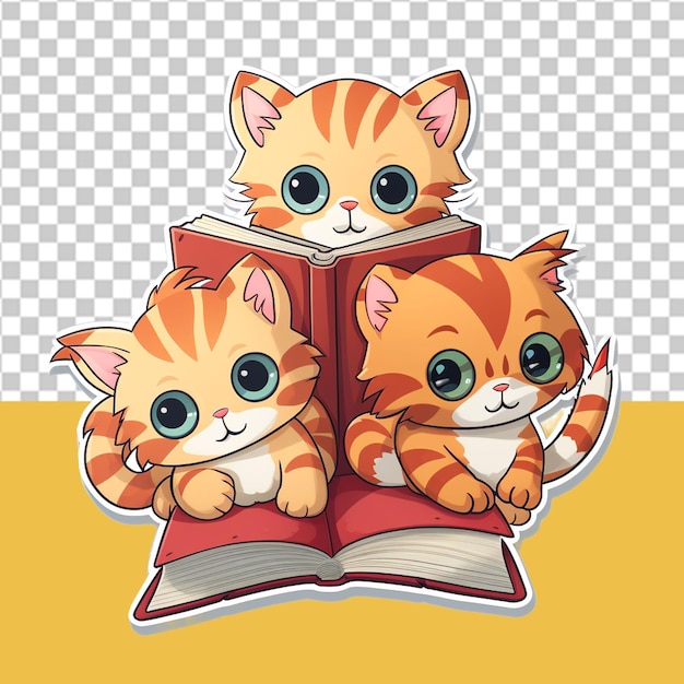 PSD book reading day png illustration