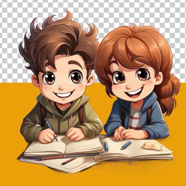 PSD book reading day png illustration