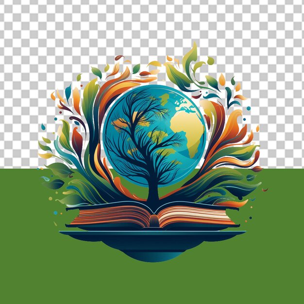 Book reading day png illustration