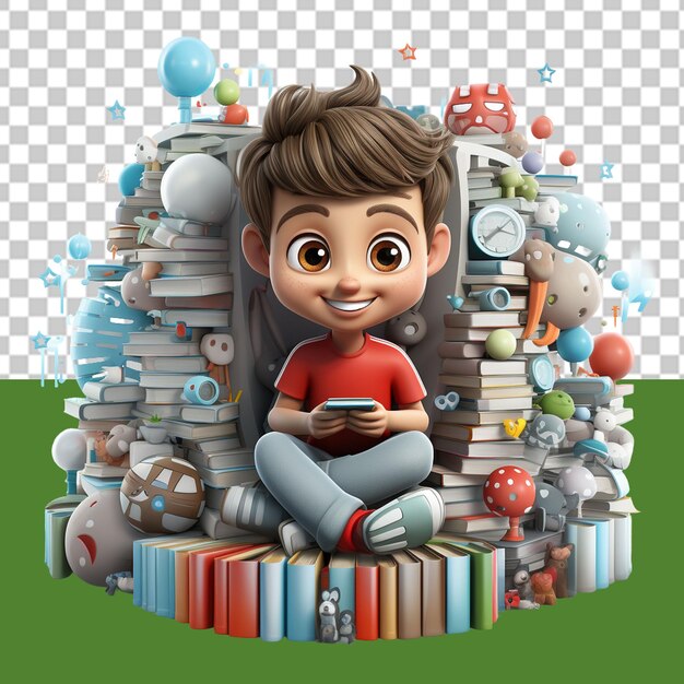 Book reading day png illustration
