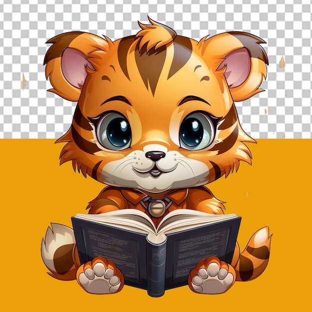 PSD book reading day png illustration