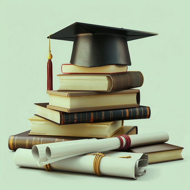 a book stock with education cap png psd