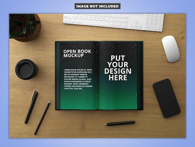 Book on Table Mockup