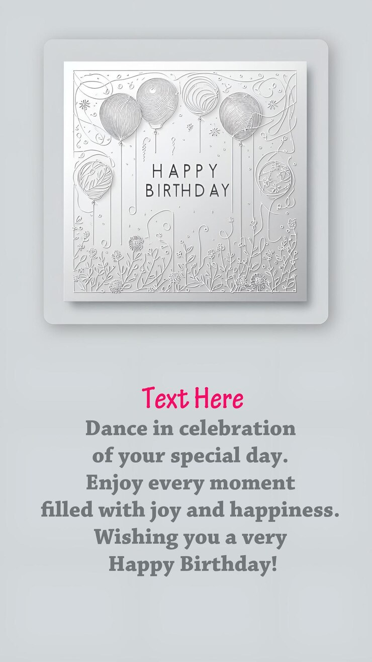 PSD a book that says happy birthday in your life