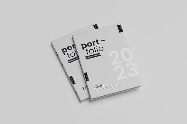 PSD a book titled port - portfolio by the company port - portfolio.