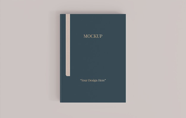 Book with bookmark design mockup