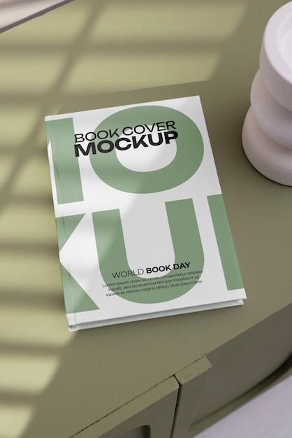 Book with shadows mockup