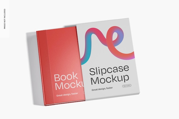 Book with Slipcase Mockup Top View