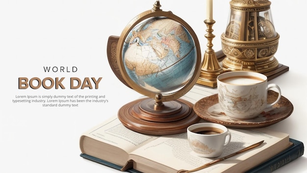 세계 책의 날을 위한 Bookish Delight 크리에이티브 Psd 디자인