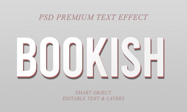 Bookish text effect design