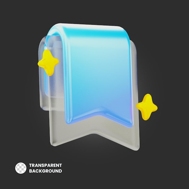 Bookmark 3d user interface icon