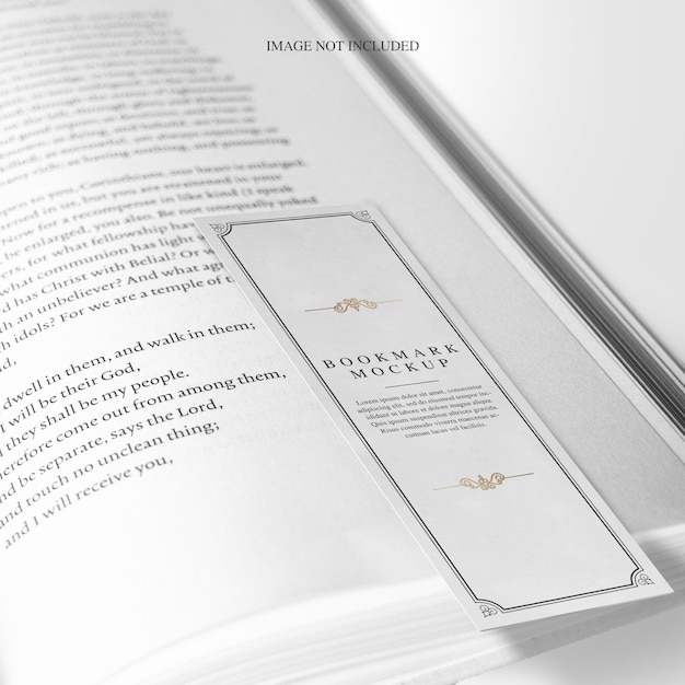 Bookmark design mockup editable layers