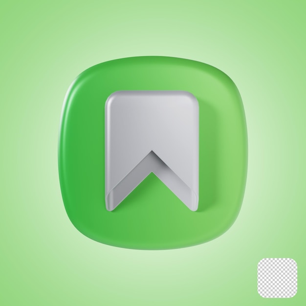 Bookmark mobile app 3d icon