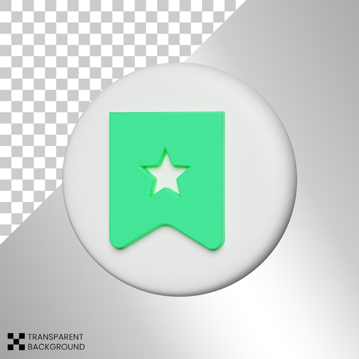PSD bookmark sign in 3d rendering
