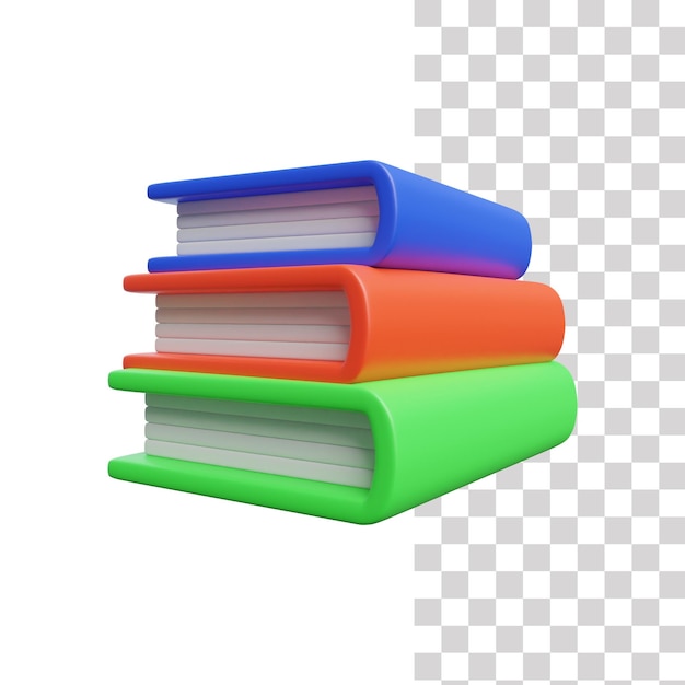 PSD iconica 3d dei libri