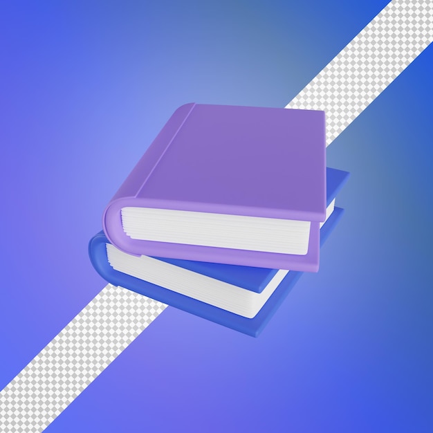 PSD libri 3d illustrazione