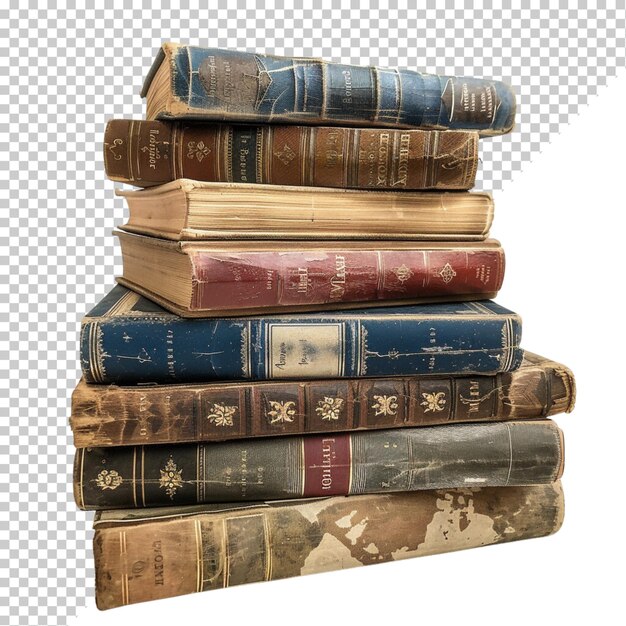 Books isolated on transparent background