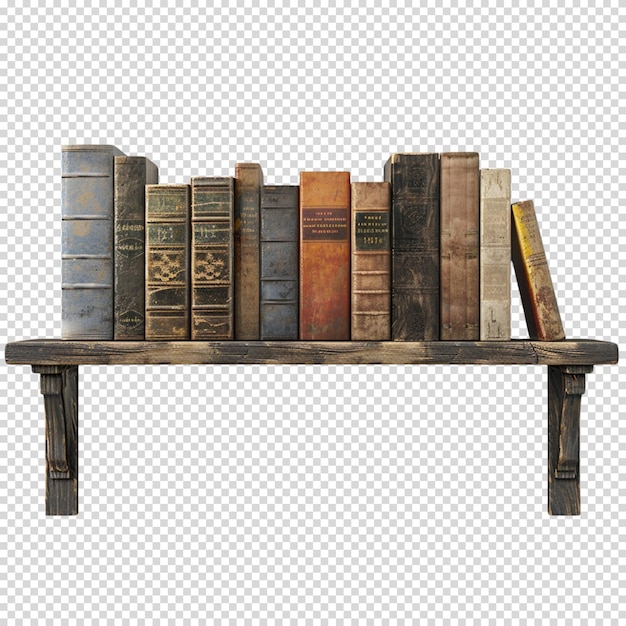 PSD books in library isolated on transparent background library day