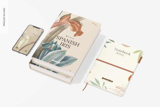 Books scene mockup