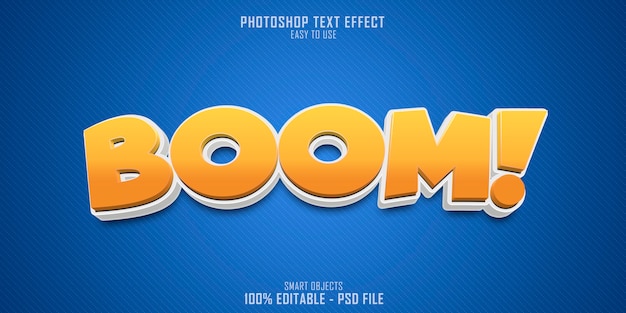 Boom effetto stile testo 3d