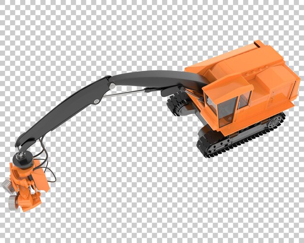 PSD boom snijmachine op transparante achtergrond 3d-rendering illustratie