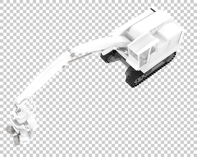 Boom snijmachine op transparante achtergrond 3D-rendering illustratie