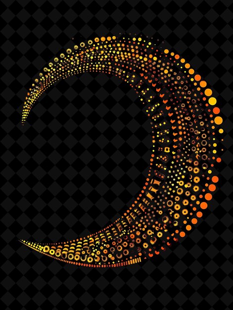 Boomerang Pixel Item met Aboriginal Patterns and Dots en een Y2K Shape Neon Color Art Collections