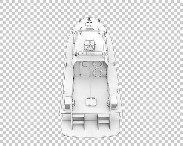 Boot geïsoleerd op transparante achtergrond 3d-rendering illustratie