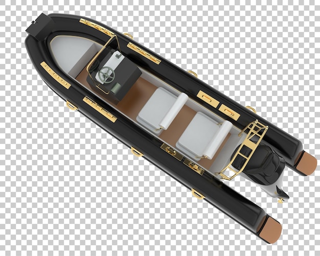 Boot op transparante achtergrond 3d-rendering illustratie