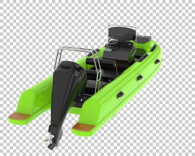 Boot op transparante achtergrond 3d-rendering illustratie