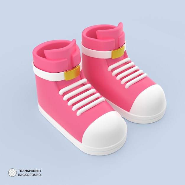 Boots footwear icon isolated 3d render illustration