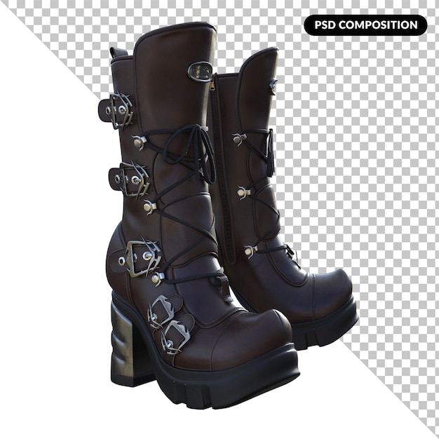 Boots izolowany rendering 3D