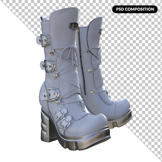 Boots izolowany rendering 3D