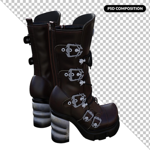 Boots izolowany rendering 3D