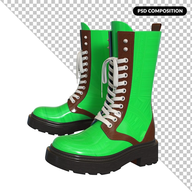 PSD boots mode geïsoleerd 3d