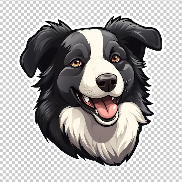 PSD border collie mascot logo