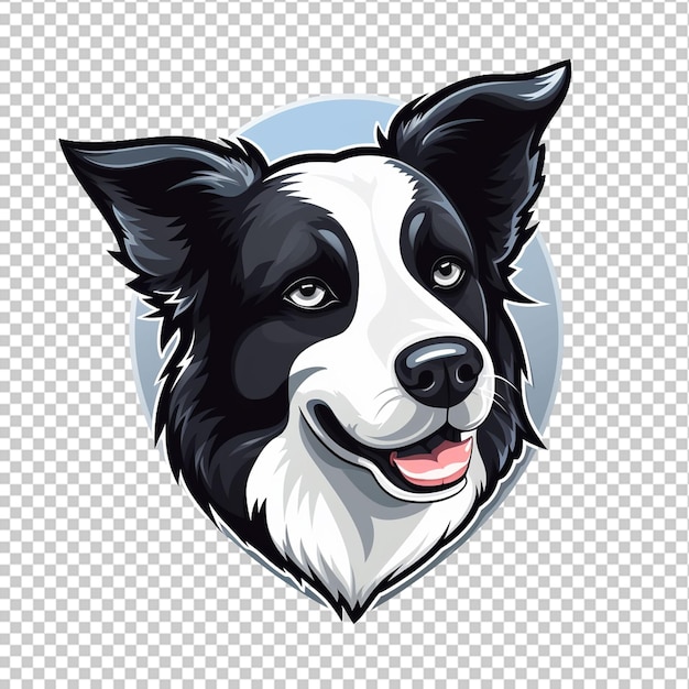 PSD border collie mascot logo